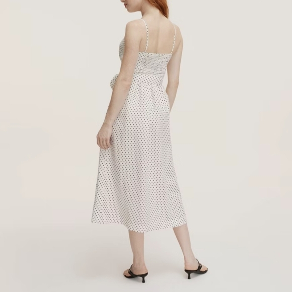 Kate Spade Polka Dot Tie Waist Midi Dress - Picture 6 of 8